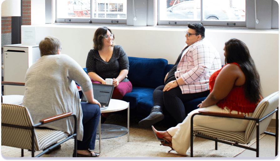 Group of professionals in a collaborative discussion